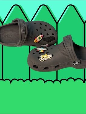 Crocs Classic Clog Shoes Kids Size C11 Gray Slip On Sandals Comfort Beach Water